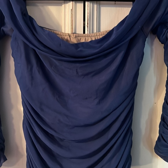 SHEIN blue rushed dress xl - Picture 3 of 5